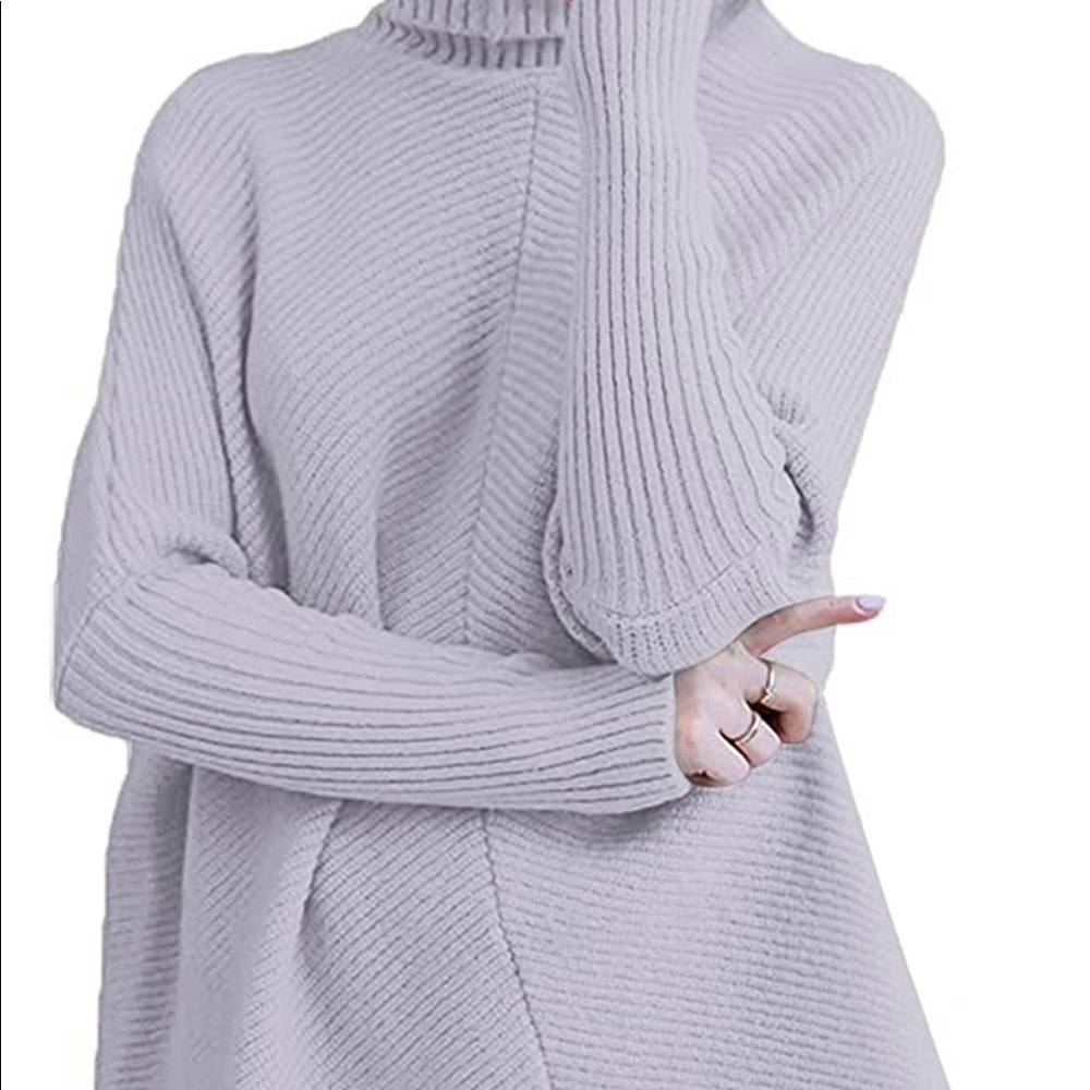 Lavender Tunic Length Sweater